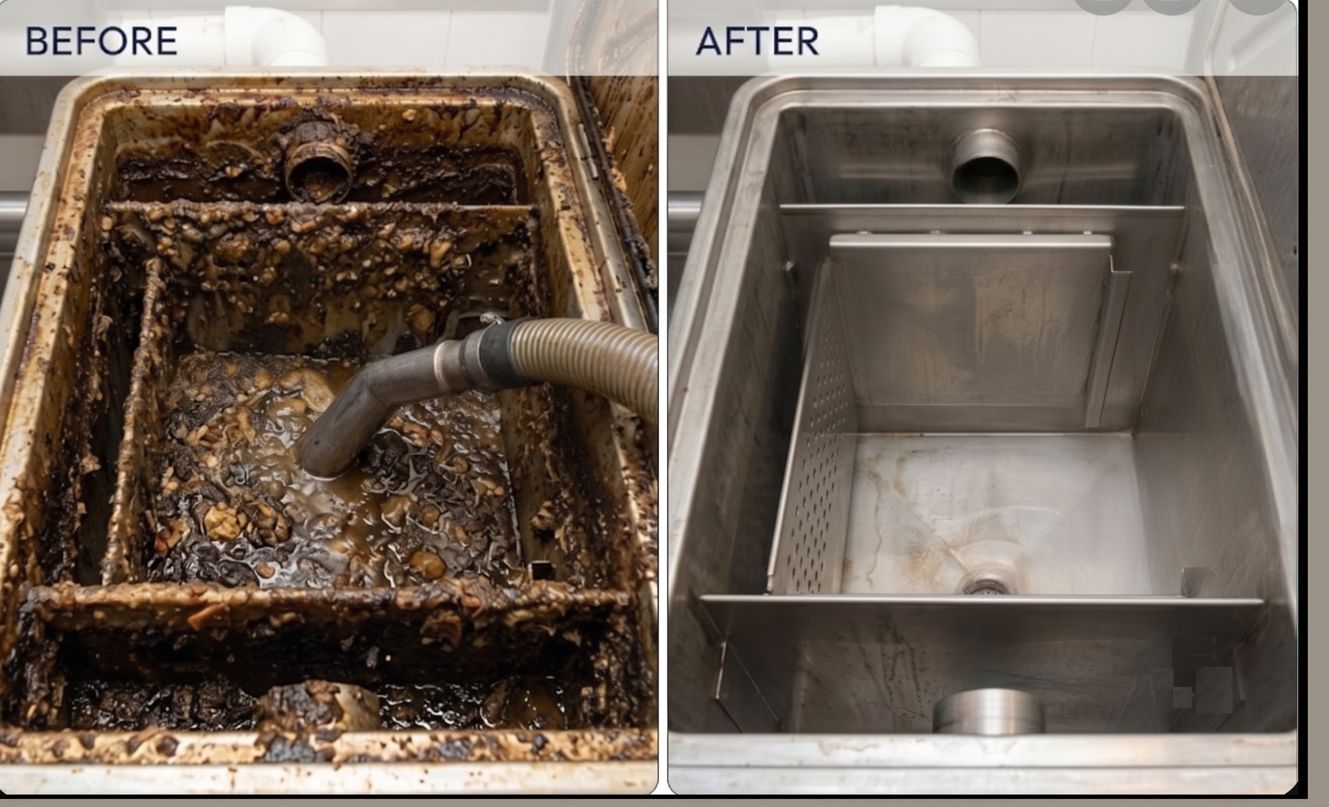 Commercial grease trap cleaning